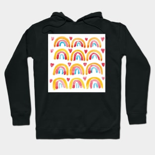 Rainbowse and hearts Hoodie